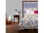 Wendebettwäsche FLEURESSE "Bed Art S", beige (creme), B/L: 135cm x 200cm, 1 Stk., 1 Stk., Mako-Satin, B/L: 80cm x 80cm, 2 Stk., Mako-Satin, Obermaterial: 100% Baumwolle, Bettwäsche, Wendebettwäsche, Mako Satin 100% Baumwolle mit Reißverschluss