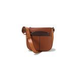 Schultertasche HARPA "CLAUDIA", Mädchen, Gr. B/H/T: 9cm x 29cm x 35cm, braun, Lederimitat, mehrfarbig, Taschen Schultertasche, inklusive kleiner Kosmetiktasche