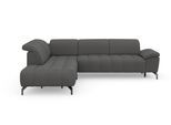 Ecksofa SIT & MORE "Cool L-Form", grau, B:272cm H:79cm T:220cm, Sofas, Ecksofa, wahlweise mit Kopfteilverstellung und Vorziehsitz motorisch