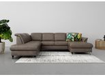 Wohnlandschaft SIT & MORE "Maggiore U-Form", braun, B:312cm T:224cm, 100% Polyester, Sofas, Wohnlandschaft, wahlweise mit Kopfteilverstellung, Bettfunktion und Stauraum