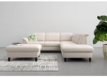 Ecksofa SIT & MORE "Maggiore L-Form", grau (elefant), B:261cm H:88cm T:224cm, 95% Polyester, 5% Polyamid, Sofas, Ecksofa, wahlweise mit Kopfteilverstellung, Bettfunktion und Stauraum