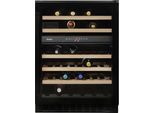 AMICA Weinkühlschrank "WK 341 110-2 S", Energieeffizienz: G (A-G), schwarz, B:59,5cm H:82cm T:62cm, Weinkühlschränke, für 45 Standardflaschen á 0,75l, Standkühlschrank