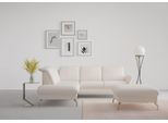 Ecksofa SIT & MORE "Fashion L-Form", beige (creme), B:250cm H:84cm T:207cm, Sofas, Ecksofa, wahlweise mit Kopfteilverstellung, Vorziehsitz, motorisch, Nickelfüße