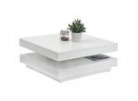 Boxxx Couchtisch, Weiß, Holzwerkstoff, quadratisch, Sockel, 67x35x67 cm, Wohnzimmer, Wohnzimmertische, Couchtische