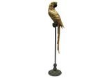 Ambia Home Dekovogel, Schwarz, Gold, Metall, Kunststoff, Uni, Vogel, 15x65x13 cm, Kunsthandwerk, zum Stellen, handgemacht, handgemalt, Dekoration, Skulpturen & Dekoobjekte, Dekotiere
