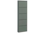Boxxx Schuhkipper, Salbeigrün, Metall, 51x170x16 cm, Typenauswahl, stehend, Garderobe, Schuhaufbewahrung, Schuhkipper