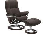 Relaxsessel STRESSLESS "Mayfair", braun (braun batick), B:83cm H:102cm T:74cm, Leder BATICK: BATICK ist ein leicht korrigiertes, durchgefärbtes und genarbtes Möbelleder, bei dem die meisten Unebenheiten und Spuren in der Regel entfernt wurden.;Leder PALOMA: PALOMA ist ein durchgefärbtes Semianilin-Möbelleder mit natürlicher Narbung.;ROHLEDER Stoff Q2 FARON: Ein fester zuverlässiger Bouclé mit eine