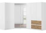 Schrank-Set RAUCH "Kleiderschrank Schrank Garderobe Wäscheschrank COSTA Größe 208x253 cm", alpinweiß, eiche artisan, eingriffe alpinweiß, H:197cm T:253cm, Holzwerkstoff, Kastenmöbel-Sets, viel Platz, grifflose Front und Push-to-Open Funktion MADE IN GERMANY