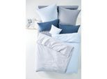 Bettwäsche FLEURESSE "Porto Structure", blau (sky blau), B/L: 200cm x 200cm, 1 Stk., 1 Stk., Buntgewebe, B/L: 80cm x 80cm & 80cm x 80cm, 3 Stk., Buntgewebe, Obermaterial: 100% Baumwolle, Bettwäsche, Bettwäsche, 100% Baumwolle, in Gr. 135x200, 155x220, 200x200cm, Reißverschluss