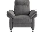 Sessel HOME AFFAIRE "Mailand Fernsehsessel", grau, B:98cm H:103cm T:89cm, Struktur ( 100% Polyester), Sessel, Sessel, mit komfortablem Federkern-Sitz, wahlweise mit Move-Funktion