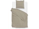 Bettwäsche ZO HOME "Zohome Bettwäsche Baumwolle Flanell Flanella-di-Lino", beige (natural), B/L: 135cm x 200cm, 1 Stk., 1 Stk., Flanell, B/L: 80cm x 80cm, 2, Flanell, Obermaterial: 100% Baumwolle, Bettwäsche, Bettwäsche, Bettwäsche aus 100% Baumwolle, hochwertige Flanell, ab 135x200 cm.