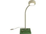 NIERMANN LED Tischleuchte "Fußballfeld, Kinderlampe, Kinderzimmer", grün (grün, weiß), 1, H: 37cm, 1 Stk., Leuchten, Tisch-Leseleuchte Fußballfeld, LED Tischleuchte