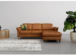 Ecksofa SIT & MORE "Maggiore L-Form", braun (cognac), B:258cm H:88cm T:173cm, 100% Polyester, Sofas, Ecksofa, wahlweise mit Kopfteilverstellung, Bettfunktion und Bettkasten