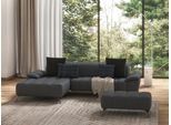 Ecksofa SIT & MORE "Cool L-Form", blau (blaugrau), B:290cm H:79cm T:185cm, Sofas, Ecksofa, wahlweise mit Kopfteilverstellung und Vorziehsitz, motorisch