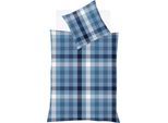 Bettwäsche FLEURESSE "Lech 3742", blau (denim), B/L: 200cm x 220cm, 1 Stk., 1 Stk., Flanell, B/L: 80cm x 80cm & 80cm x 80cm, 3 Stk., Flanell, Obermaterial: 100% Baumwolle, Bettwäsche, Bettwäsche, Edelflanell, Baumwolle, in Gr. 135x200, 155x220, 200x200cm