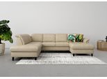 Wohnlandschaft SIT & MORE "Maggiore U-Form", beige, B:312cm T:224cm, 100% Polyester, Sofas, Wohnlandschaft, wahlweise mit Kopfteilverstellung, Bettfunktion und Stauraum