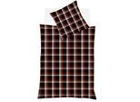 Bettwäsche FLEURESSE "Lech 4308", braun (toffee), B/L: 155cm x 220cm, 1 Stk., 1 Stk., Flanell, B/L: 80cm x 80cm, 2 Stk., Flanell, Obermaterial: 100% Baumwolle, Bettwäsche, Bettwäsche, Edelflanell, Baumwolle, in Gr. 135x200, 155x220, 200x200cm