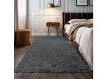 Hochflor-Teppich OTTO HOME "Banji", grau, B:100cm H:37mm L:150cm, Polypropylen (PP), Teppiche, Uni Farben, weich und flauschig, auch als Läufer & in rund erhältlich
