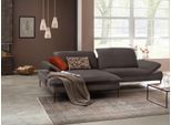 Ecksofa W.SCHILLIG "enjoy&MORE, Designsofa, elegant und bequem, L-Form", braun (braun z59), B:294cm H:87cm T:185cm, Chenille-Flachgewebe R66 (85% Polyester, 15% Nylon);Longlife Xtra-Leder Z59: Glattleder mit modischer Prägung. Hautstärke 0, 9 - 1, 1 mm;Stoff S37 (100% Polyester), Sofas, Ecksofa, Sitztiefenverstellung, Füße bronze pulverbeschichtet, Breite 294 cm