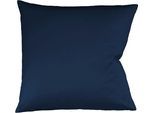 Kissenbezüge FLEURESSE "Colours", blau (dunkelblau), B:40cm L:40cm, Interlock-Jersey, Obermaterial: 100% Baumwolle, Kissenbezüge, edler, bügelfreier Interlock-Jersey aus 100% Baumwolle