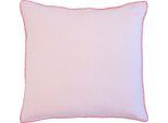 Kissenbezug FLEURESSE "Provence", rosa, B:40cm L:40cm, Leinen, Obermaterial: 50% Baumwolle, 50% Leinen, Kissenbezüge, Kissenbezug, Leinen, Premium Qualität, kühlende Stoff