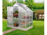 Gewächshaus VITAVIA "Venus 2500", silber (silberfarben), B:192cm T:130cm, Gewächshäuser, Gewächshaus