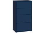 Kommode FORTE "Alice Springs, Kommode Höhe 99,1 cm, 4 Schubkästen", nachtblau, B:54,8cm H:99,1cm T:34,9cm, Holzwerkstoff, Sideboards, Kommode, Schubkästen mit Vollauszug, Grifflos, Push to open