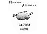 ASSO Endschalldämpfer 347083 für Vaughall Opel