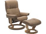 Relaxsessel STRESSLESS "Mayfair", braun (almond paloma), B:88cm H:102cm T:77cm, Leder BATICK: BATICK ist ein leicht korrigiertes, durchgefärbtes und genarbtes Möbelleder, bei dem die meisten Unebenheiten und Spuren in der Regel entfernt wurden.;Leder PALOMA: PALOMA ist ein durchgefärbtes Semianilin-Möbelleder mit natürlicher Narbung.;ROHLEDER Stoff Q2 FARON: Ein fester zuverlässiger Bouclé mit ein