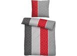 Bettwäsche "460128", sturmgrau, B/L: 135cm x 200cm, 1 Stk., 1 Stk., Polycotton, B/L: 80cm x 80cm, 2, Polycotton, Obermaterial: 50% Baumwolle, 50% Polyester, CASTELL - MARKENBETTWÄSCHE, Bettwäsche, Bettwäsche, Polycotton, hautsympathisch, atmungsaktiv, mit Reißverschlüssen