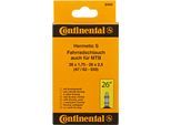 Fahrradschlauch PROPHETE "Continental", schwarz, Fahrradschläuche, 48mm, Dunlopventil (DV), 26 Zoll (66,04cm)