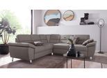 Ecksofa SIT & MORE "Sorano L-Form", grau (hellgrau), B:249cm H:88cm T:229cm, Sofas, Ecksofa, wahlweise mit Bett- und Relaxfunktion, inkl. Bettkasten