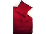 Bettwäsche FLEURESSE "Colours in 135x200, 155x220 oder 200x200 cm", rot (bordeaux), B/L: 135cm x 200cm, 1 Stk., 1 Stk., Interlock-Jersey, B/L: 80cm x 80cm, 2 Stk., Interlock-Jersey, Obermaterial: 100% Baumwolle, Bettwäsche, Bettwäsche, Bettwäsche aus 100% Baumwolle, uni, mit Reißverschluss