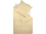 Bettwäsche FLEURESSE "Colours in 135x200, 155x220 oder 200x200 cm", beige, B/L: 135cm x 200cm, 1 Stk., 1 Stk., Mako-Satin, B/L: 80cm x 80cm, 2 Stk., Mako-Satin, Obermaterial: 100% Baumwolle, Bettwäsche, Bettwäsche, Bettwäsche aus 100% Baumwolle, uni, mit Reißverschluss
