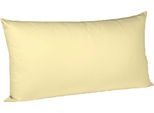 Kissenbezüge FLEURESSE "Colours", gelb (vanille), B:40cm L:80cm, Interlock-Jersey, Obermaterial: 100% Baumwolle, Kissenbezüge, edler, bügelfreier Interlock-Jersey aus 100% Baumwolle