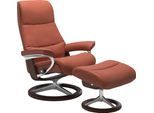 Relaxsessel STRESSLESS "View", rot (henna paloma), B:78cm H:108cm T:78cm, Leder BATICK: BATICK ist ein leicht korrigiertes, durchgefärbtes und genarbtes Möbelleder, bei dem die meisten Unebenheiten und Spuren in der Regel entfernt wurden.;Leder PALOMA: PALOMA ist ein durchgefärbtes Semianilin-Möbelleder mit natürlicher Narbung.;ROHLEDER Stoff Q2 FARON: Ein fester zuverlässiger Bouclé mit einem str