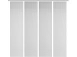 Schiebegardine VISION S "4ER SET ROM" Gr. 1, grau, B:60cm H:260cm, Polyester, Gardinen, HxB: 260x60, Schiebevorhang 4er Set Uni