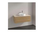 Villeroy und Boch Antao Waschtisch-Unterschrank L20053HN 100x36x50cm, Hahnloch, Waschbeckenplattenfarbe botticino, honey oak