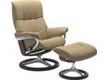 Relaxsessel STRESSLESS "Mayfair", beige (sand paloma), B:79cm H:102cm T:73cm, Leder BATICK: BATICK ist ein leicht korrigiertes, durchgefärbtes und genarbtes Möbelleder, bei dem die meisten Unebenheiten und Spuren in der Regel entfernt wurden.;Leder PALOMA: PALOMA ist ein durchgefärbtes Semianilin-Möbelleder mit natürlicher Narbung.;ROHLEDER Stoff Q2 FARON: Ein fester zuverlässiger Bouclé mit einem