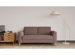 BRUNO Schlafsofa 140cm in Braun | Klassik | stabiles Massivholz & Boxspringkomfort
