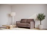 BRUNO Schlafsofa 140cm in Braun | Kubus | stabiles Massivholz & Boxspringkomfort