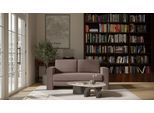 BRUNO Schlafsofa 140cm in Braun | Schmal | stabiles Massivholz & Boxspringkomfort