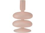 Kerzenständer AM DESIGN "aus roséfarbenem Glas", rosa (rosé), B:10cm H:16cm, Glas, Kerzenhalter, stilvolle Ergänzung für romantische Dekorationen
