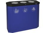 Wertstoffsammler Sixco swing, Volumen 3 x 45 l, ultramarinblau kaiserkraft