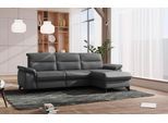 Ecksofa SIT & MORE "Astoria L-Form", grau (dunkelgrau), B:260cm H:91cm T:175cm, 100% Polyester, Sofas, Ecksofa, wahlweise mit motorischer Relaxfunktion