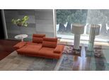 3,5-Sitzer CALIA ITALIA "Toby Wing, 228 cm breit, Designsofa mit erstklassigem Sitzkomfort", rot (rosso quebec), B:228cm H:90cm T:113cm, Synthetische Faser (100% Polyester), Sofas, 3 5-Sitzer, inklusive Sitztiefenverstellung, Füße in Chrom glänzend