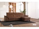 Ecksofa SIT & MORE "Astoria L-Form", braun (haselnuss), B:260cm H:91cm T:175cm, 100% Polyester, Sofas, Ecksofa, wahlweise mit motorischer Relaxfunktion