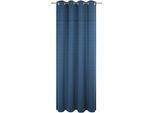 Vorhang WIRTH "Wiessee" Gr. 1, blau, B:150cm H:145cm, Jacquard, Baumwolle, Leinen, Modal, Gardinen, Vorhang