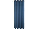 Vorhang WIRTH "Wiessee" Gr. 2, blau, B:150cm H:175cm, Jacquard, Baumwolle, Leinen, Modal, Gardinen, Vorhang