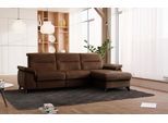 Ecksofa SIT & MORE "Astoria L-Form", braun (dunkelbraun), B:260cm H:91cm T:175cm, 100% Polyester, Sofas, Ecksofa, wahlweise mit motorischer Relaxfunktion